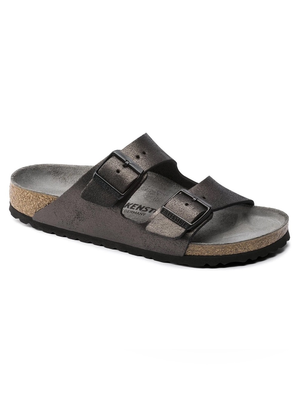 EUC Birkenstock Arizona Washed Metallic Antique Black, 37 - Rare